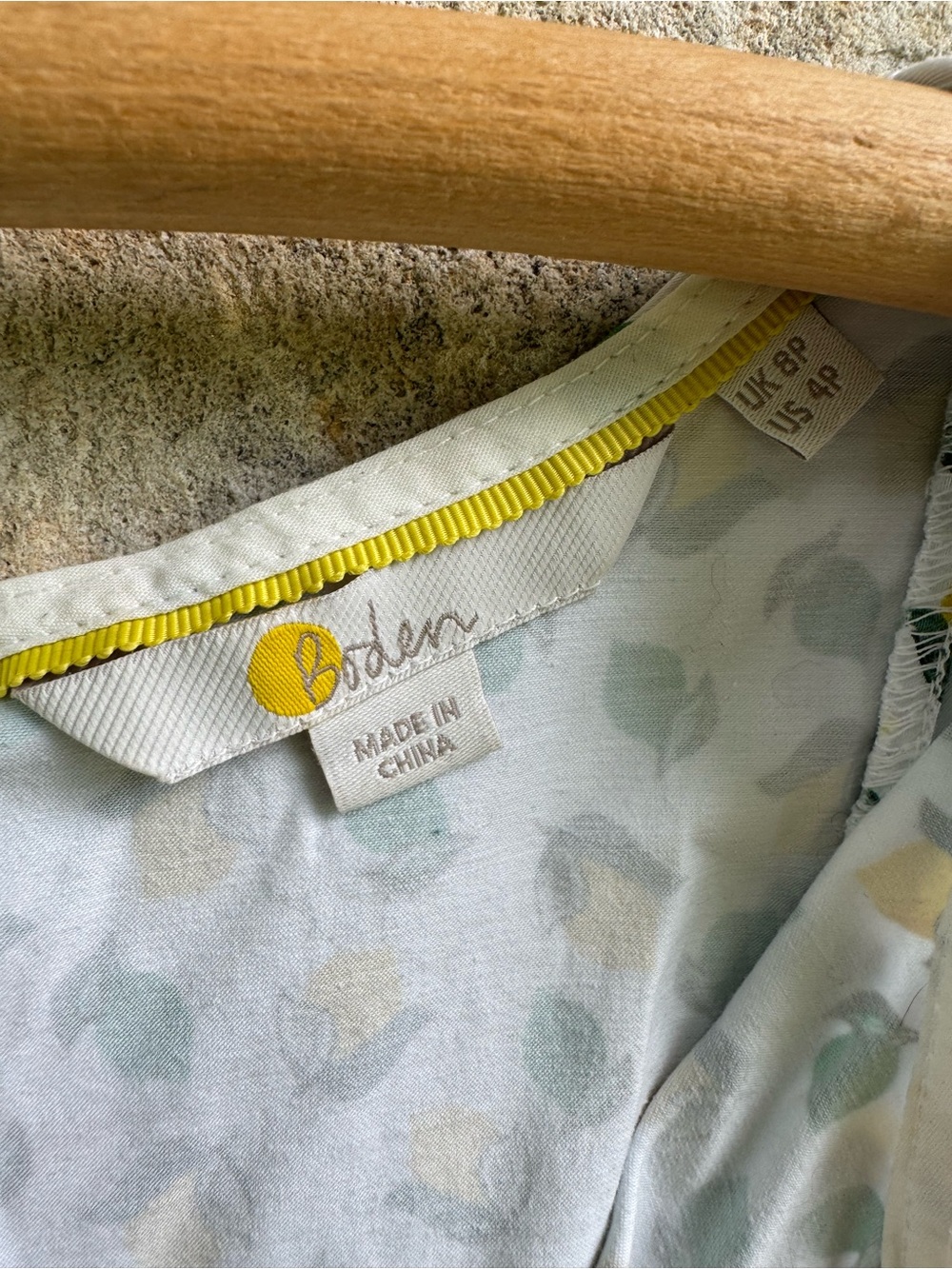 Boden Lemon Print A Line Sun Dress 4 Stretch Cotton Cottagecore Coastal Whimsy - Picture 3 of 14